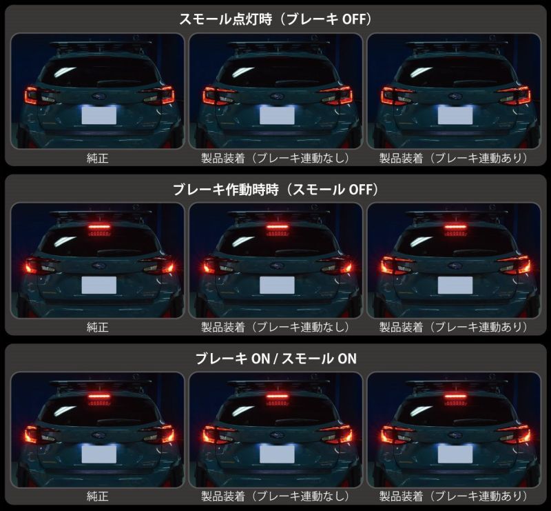 GU クロストレック インプレッサ LED増設テールランプ