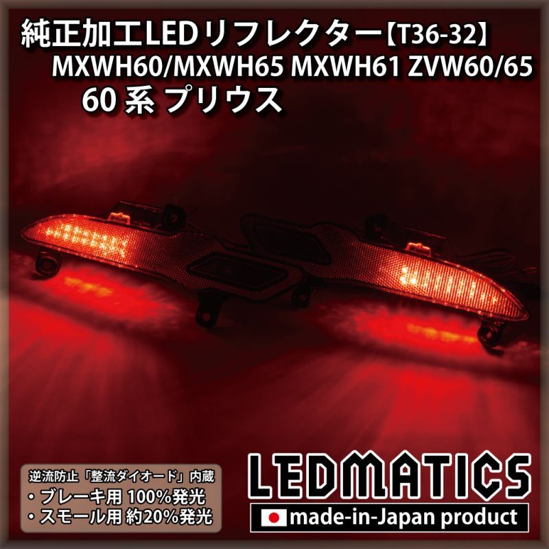 【1年保証付 】 60系プリウス 純正加工LEDリフレクター